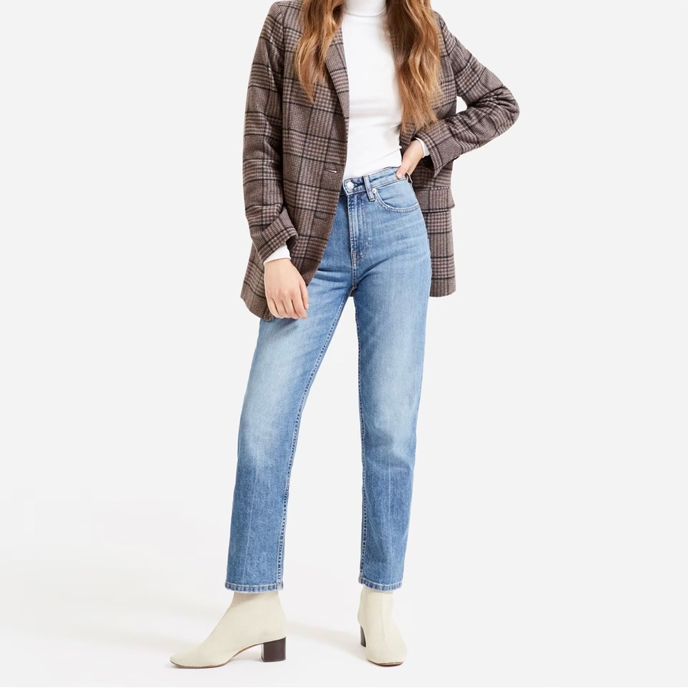 Everlane 30 (10 US) Super Straight Jeans Ankle Women’s High Rise Stretch